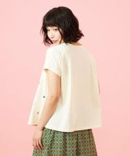 GJKGE46160 Jocomomola(ホコモモラ) 【接触冷感】Fresco 天竺ドットTシャツ アイボリー
