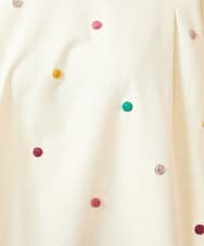 GJKGE46160 Jocomomola(ホコモモラ) 【接触冷感】Fresco 天竺ドットTシャツ アイボリー