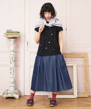 GJKGE46160 Jocomomola(ホコモモラ) 【接触冷感】Fresco 天竺ドットTシャツ ブラック