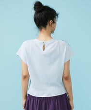 GJKGS38160 Jocomomola(ホコモモラ) Hinchado ジャカードカットソー ブルー