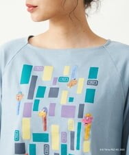 GJKGS70140 Jocomomola(ホコモモラ) PEZ friends プリントTシャツ ブルー