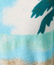GJKGT02160 Jocomomola(ホコモモラ) Vacacione ジャカードカットソー ライトブルー