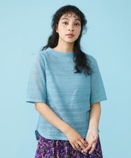 GJKGT03140 Jocomomola(ホコモモラ) Patron de onda カットソー ライトブルー