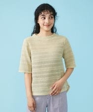 GJKGT03140 Jocomomola(ホコモモラ) Patron de onda カットソー ベージュ