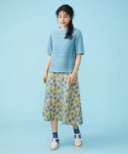 GJKGT03140 Jocomomola(ホコモモラ) Patron de onda カットソー ベージュ