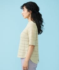 GJKGT03140 Jocomomola(ホコモモラ) Patron de onda カットソー ベージュ