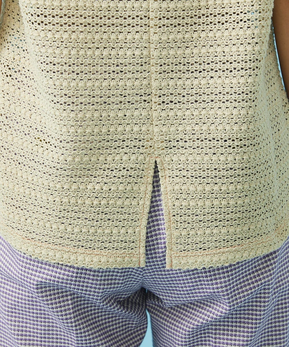 GJKGT03140 Jocomomola(ホコモモラ) Patron de onda カットソー ベージュ