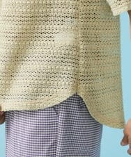 GJKGT03140 Jocomomola(ホコモモラ) Patron de onda カットソー ベージュ