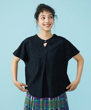GJKGT43160 Jocomomola(ホコモモラ) Reflexion リップルカットソー ブラック