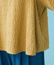 GJKGT45160 Jocomomola(ホコモモラ) Lugarrocoso ジャカードフラワー刺繍カットソー マスタード