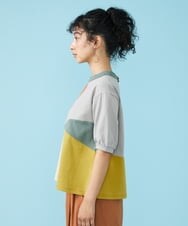 GJKGT47150 Jocomomola(ホコモモラ) Multicolor パッチワークカットソー ベージュ
