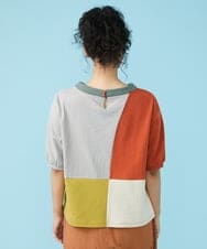 GJKGT47150 Jocomomola(ホコモモラ) Multicolor パッチワークカットソー ベージュ
