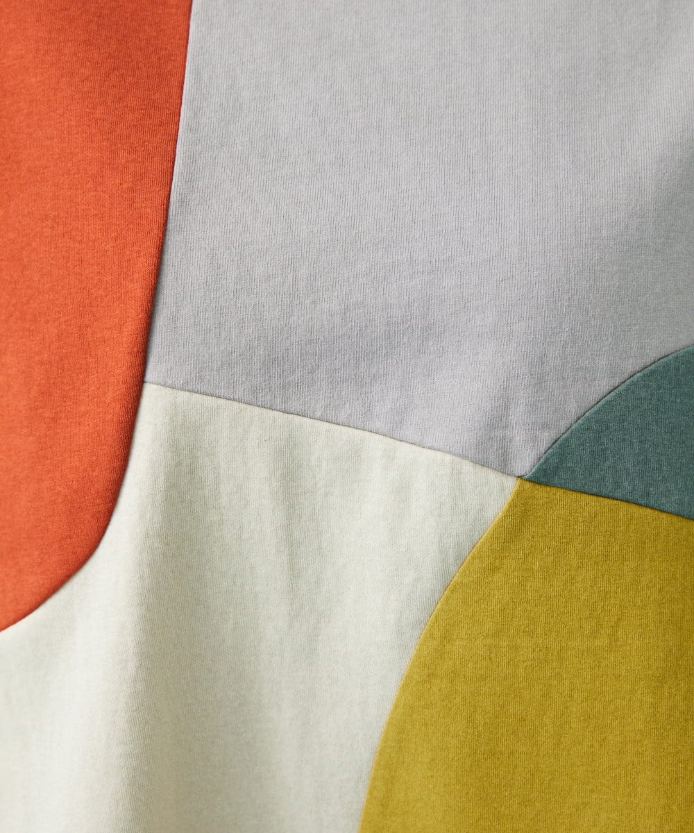 GJKGT47150 Jocomomola(ホコモモラ) Multicolor パッチワークカットソー ベージュ