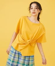 GJKGV35140 Jocomomola(ホコモモラ) Enredadera 異素材ドッキングTシャツ オレンジ