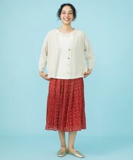 GJKGW43090 Jocomomola(ホコモモラ) Desvio アイレットジャカードタンクトップ ライトブルー