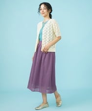 GJKGW43090 Jocomomola(ホコモモラ) Desvio アイレットジャカードタンクトップ ライトブルー