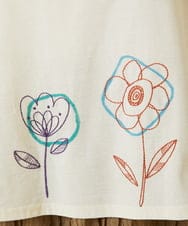 GJKHA30150 Jocomomola(ホコモモラ) Escala floral フラワー刺繍クラフトTシャツ ラベンダー