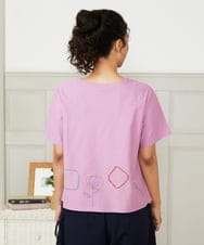 GJKHA30150 Jocomomola(ホコモモラ) Escala floral フラワー刺繍クラフトTシャツ ラベンダー