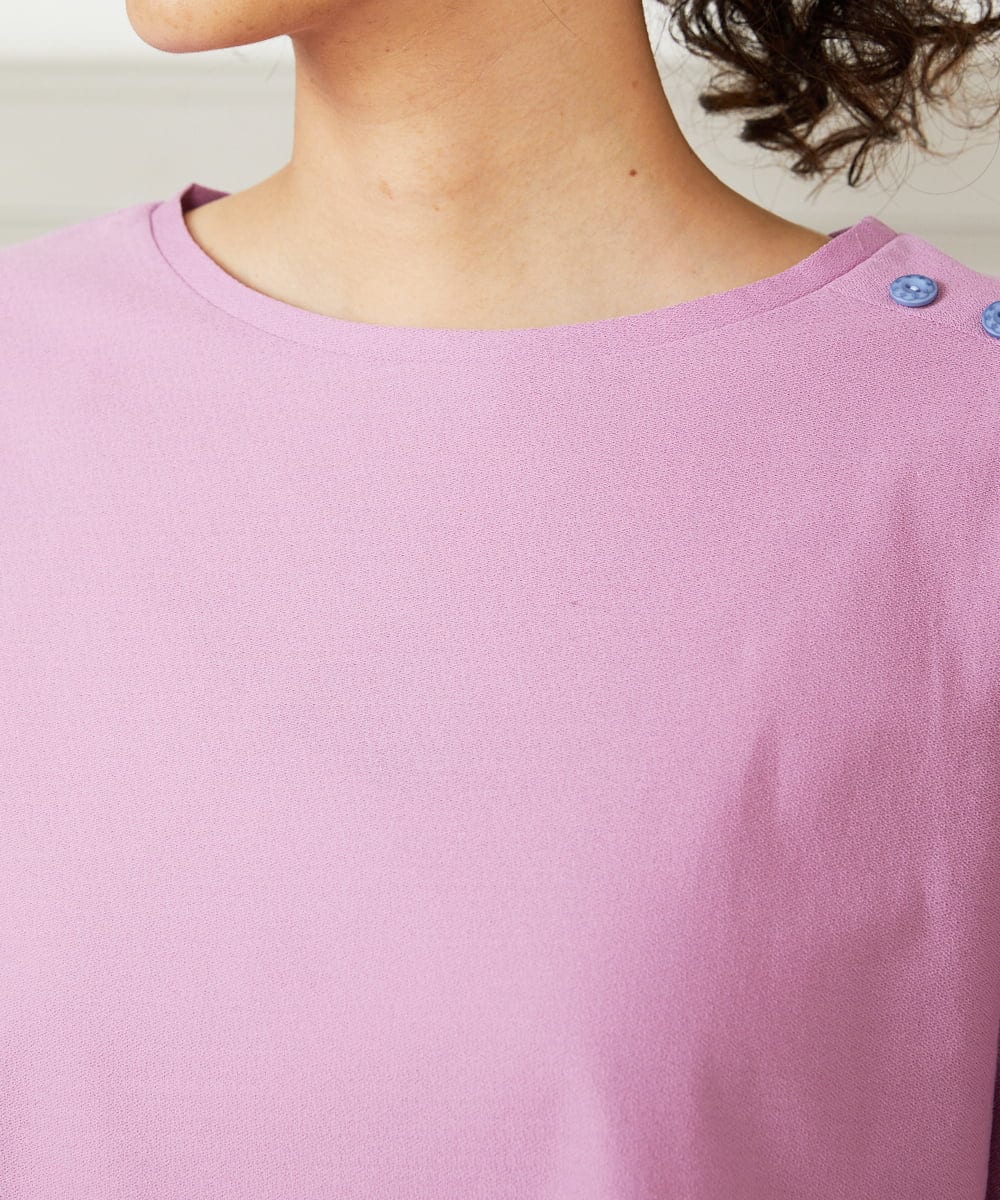GJKHA30150 Jocomomola(ホコモモラ) Escala floral フラワー刺繍クラフトTシャツ ラベンダー