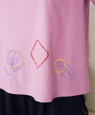 GJKHA30150 Jocomomola(ホコモモラ) Escala floral フラワー刺繍クラフトTシャツ ラベンダー