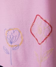 GJKHA30150 Jocomomola(ホコモモラ) Escala floral フラワー刺繍クラフトTシャツ ラベンダー