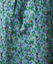 GJKHA33160 Jocomomola(ホコモモラ) 【接触冷感】Brote de flor リーフプリントカットソー ブルー