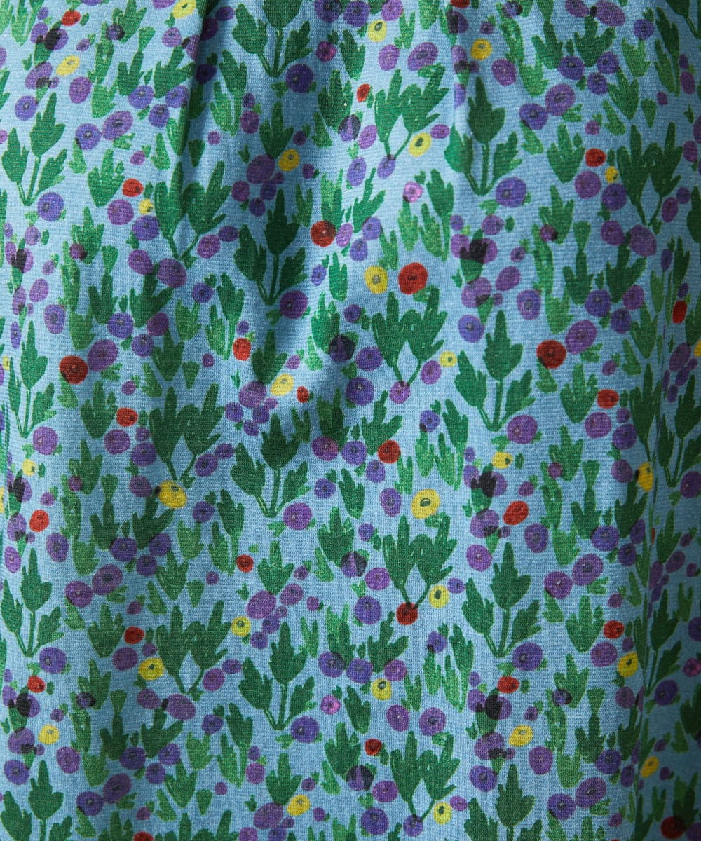 GJKHA33160 Jocomomola(ホコモモラ) 【接触冷感】Brote de flor リーフプリントカットソー ブルー