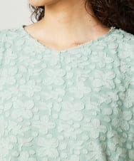 GJKHA36160 Jocomomola(ホコモモラ) Danza de las flores フラワージャカードカットソー ライトグリーン