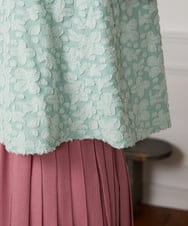 GJKHA36160 Jocomomola(ホコモモラ) Danza de las flores フラワージャカードカットソー ライトグリーン