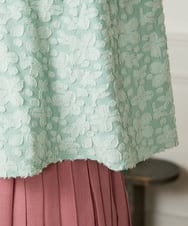 GJKHA36160 Jocomomola(ホコモモラ) Danza de las flores フラワージャカードカットソー ライトグリーン