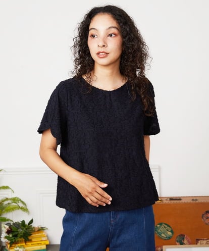 GJKHA36160  Danza de las flores フラワージャカードカットソー