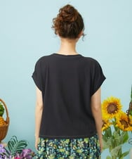 GJKHD33160 Jocomomola(ホコモモラ) Parche レースパッチワークカットソー ブラック