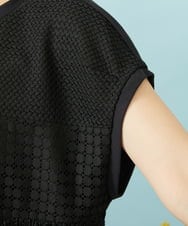 GJKHD33160 Jocomomola(ホコモモラ) Parche レースパッチワークカットソー ブラック