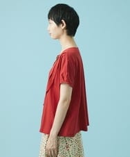 GJKHS36140 Jocomomola(ホコモモラ) Liso フラワー刺繍カットソー レッド