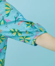 GJKHV30160 Jocomomola(ホコモモラ) 【接触冷感】Chirimiri 猫モチーフプリントカットソー ブラック