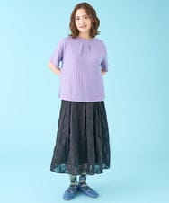 GJKHV31150 Jocomomola(ホコモモラ) Floracion フラワージャカードカットソー ラベンダー