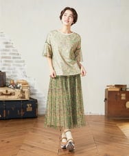 GJKJA01180 Jocomomola(ホコモモラ) Callejero チュールレイヤードカットソー グリーン