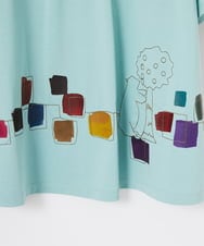 GJKJA02180 Jocomomola(ホコモモラ) 【接触冷感】Puerta de sol クラフト刺繍カットソー ライトブルー