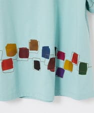 GJKJA02180 Jocomomola(ホコモモラ) 【接触冷感】Puerta de sol クラフト刺繍カットソー ライトブルー