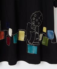 GJKJA02180 Jocomomola(ホコモモラ) 【接触冷感】Puerta de sol クラフト刺繍カットソー ライトブルー