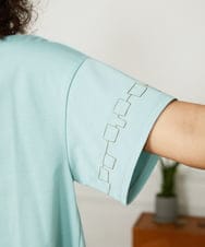 GJKJA02180 Jocomomola(ホコモモラ) 【接触冷感】Puerta de sol クラフト刺繍カットソー ブラック