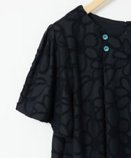 GJKJA32160 Jocomomola(ホコモモラ) Camino de flores フラワージャカードカットソー ブラック