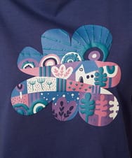 GJKJA34140 Jocomomola(ホコモモラ) 【接触冷感】フラワー発泡プリントTシャツ ネイビー