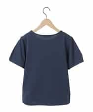GJKJA34140 Jocomomola(ホコモモラ) 【接触冷感】フラワー発泡プリントTシャツ ネイビー
