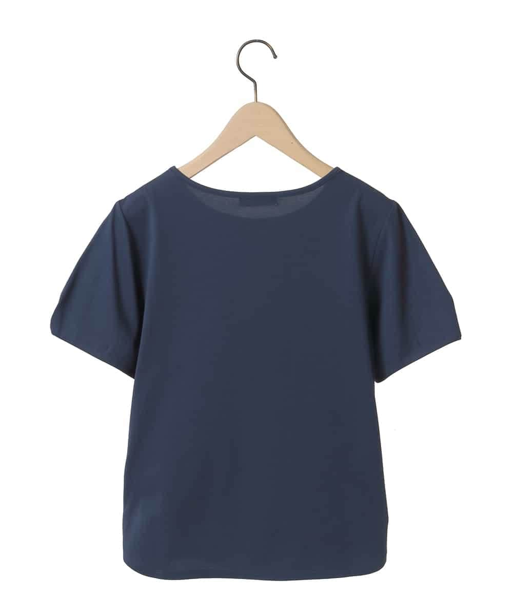 GJKJA34140 Jocomomola(ホコモモラ) 【接触冷感】フラワー発泡プリントTシャツ ネイビー