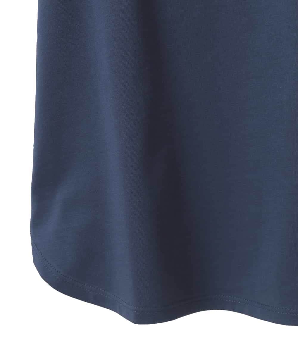GJKJA34140 Jocomomola(ホコモモラ) 【接触冷感】フラワー発泡プリントTシャツ ネイビー