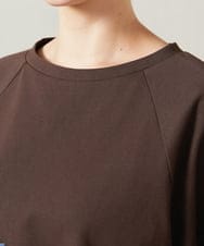 GJKJB38170 Jocomomola(ホコモモラ) 【早割10％OFF】フラワーモチーフクラフトカットソー ブラウン
