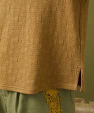 GJKJB40180 Jocomomola(ホコモモラ) Nube ジャカード半端袖カットソー ベージュ