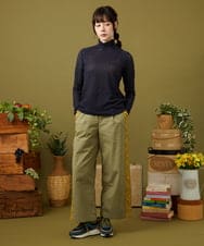 GJKJB41140 Jocomomola(ホコモモラ) アイレットレースカットソー ネイビー
