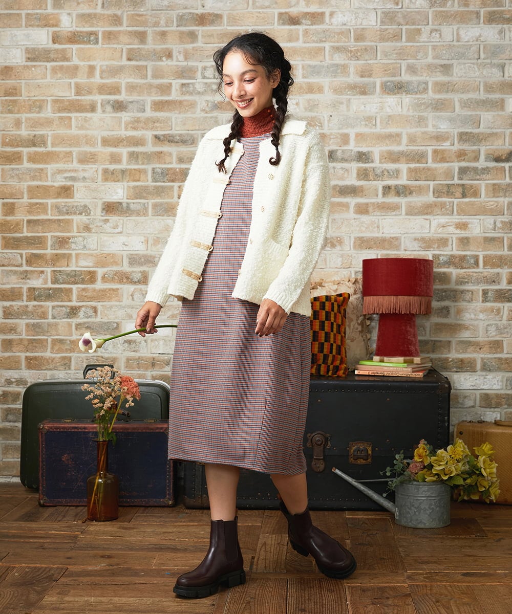 GJKJB41140 Jocomomola(ホコモモラ) アイレットレースカットソー ネイビー